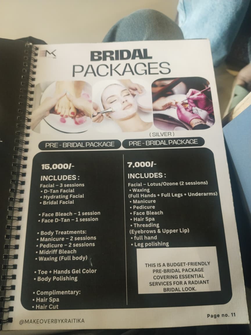 Pre-Bridal Gold and Silver Packages - Makeover by Kratika Satna